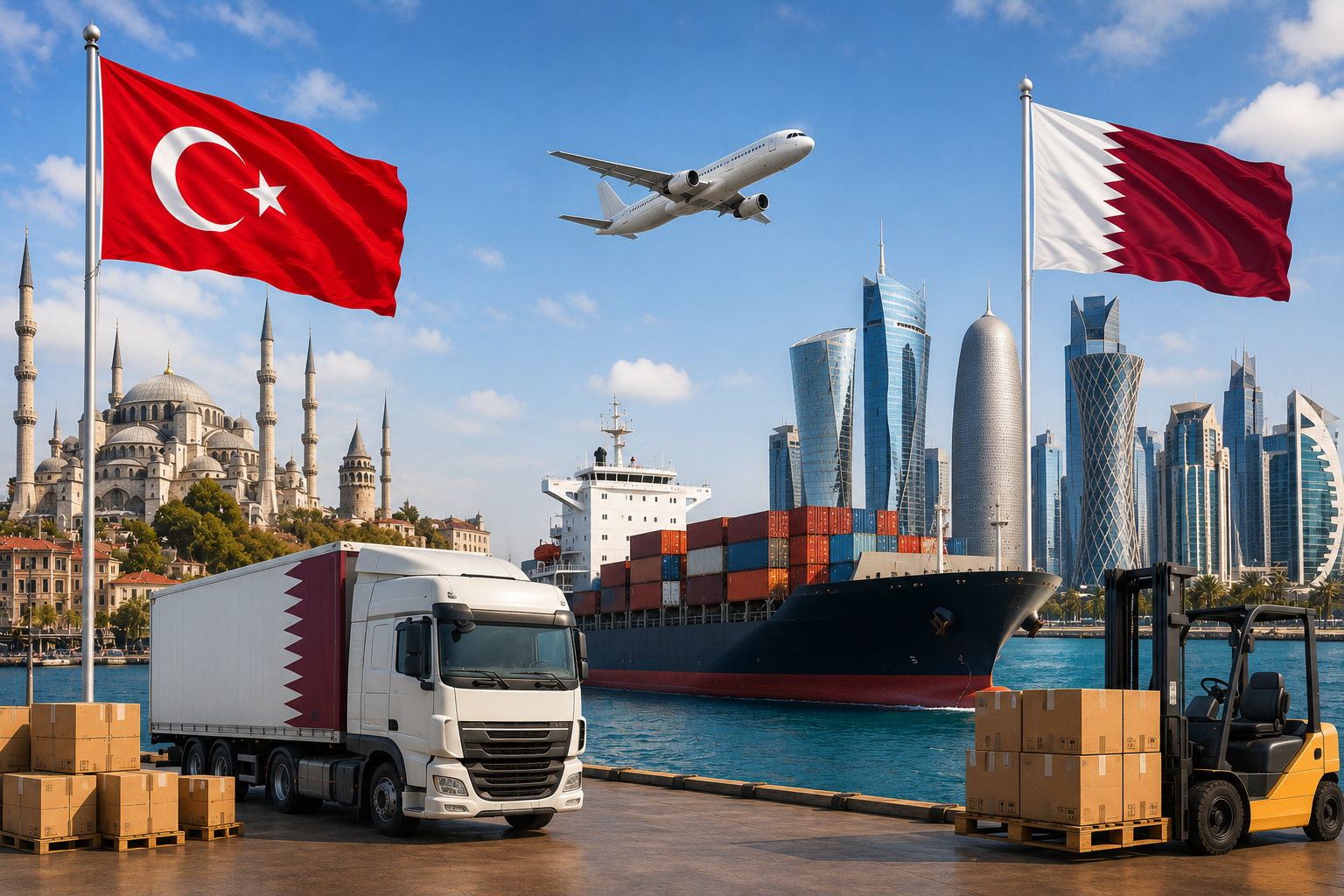 توريد المنتجات من تركيا إلى قطر